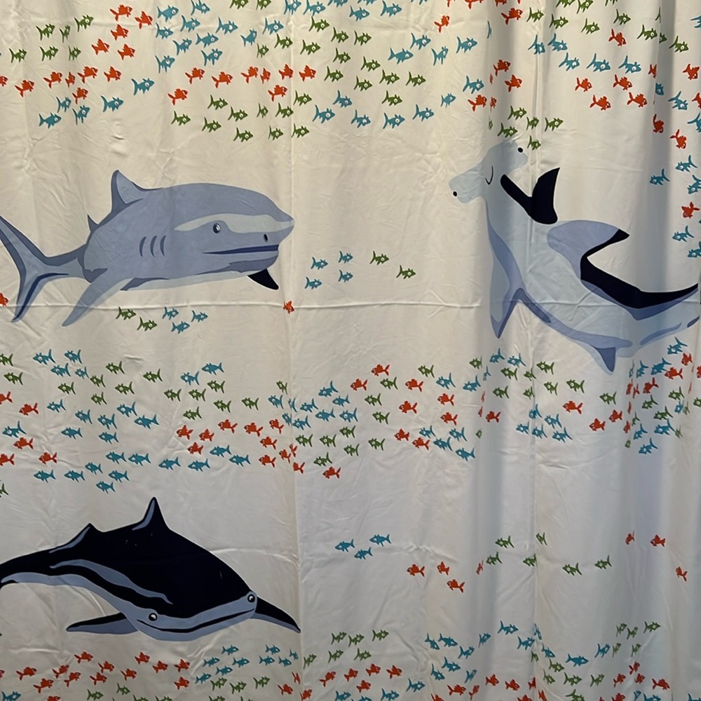 Pottery Barn Kids Shower Curtain Sharks